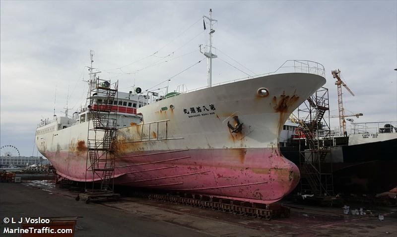 wakashio maru no8 (Fishing Vessel) - IMO 9206176, MMSI 431444000, Call Sign JFRY under the flag of Japan