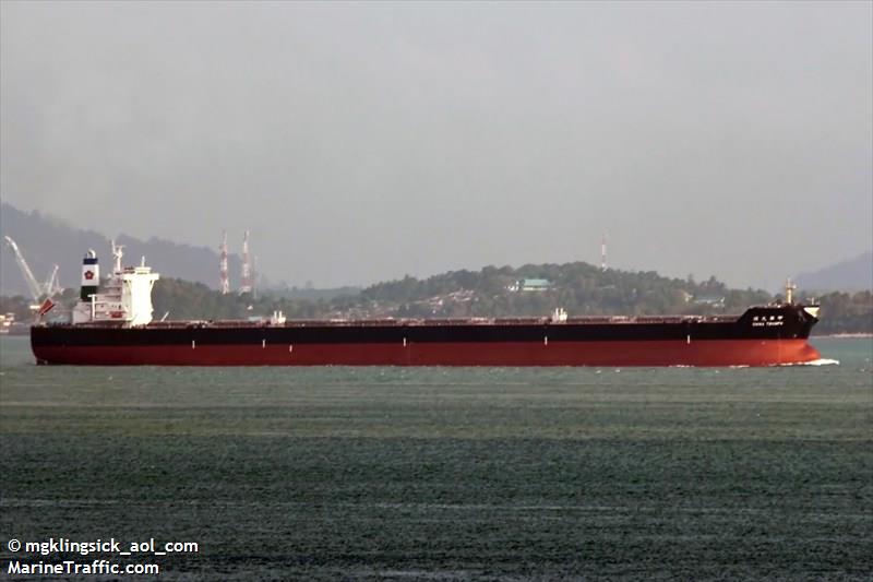 china triumph (Bulk Carrier) - IMO 9592422, MMSI 477091400, Call Sign VRJO2 under the flag of Hong Kong