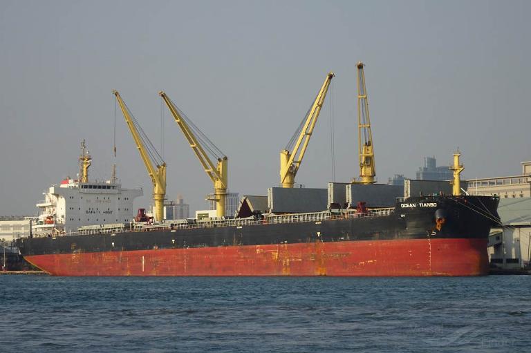 ocean tianbo (Bulk Carrier) - IMO 9740134, MMSI 477150300, Call Sign VRRM3 under the flag of Hong Kong