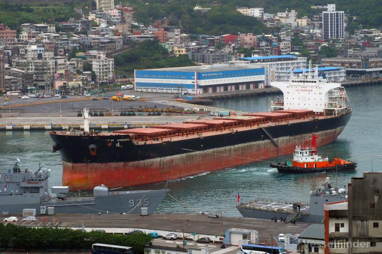 ocean aphrodite (Bulk Carrier) - IMO 9534999, MMSI 477353300, Call Sign VRHU6 under the flag of Hong Kong