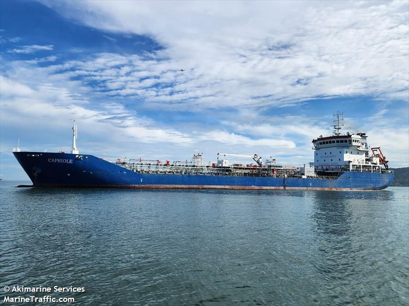 capriole (Chemical/Oil Products Tanker) - IMO 9488700, MMSI 533131047, Call Sign 9MVO9 under the flag of Malaysia