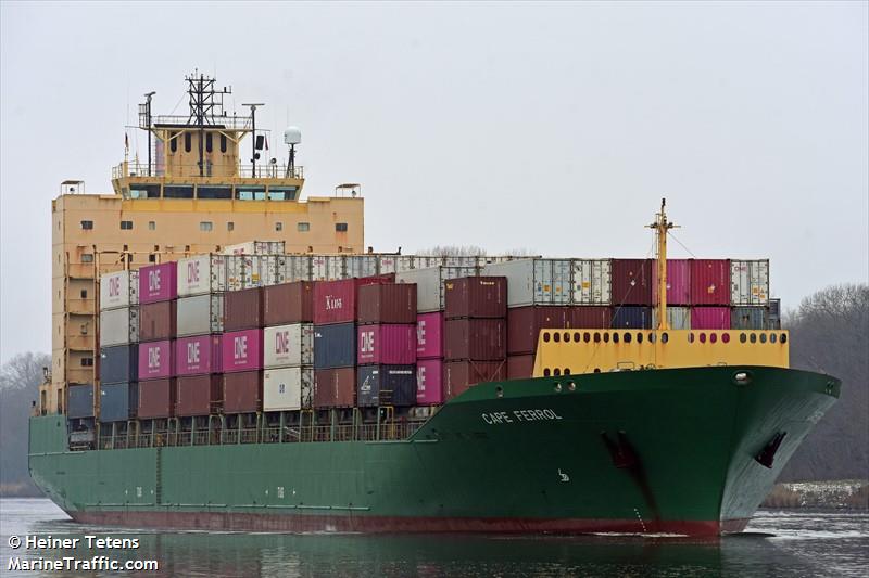cape ferrol (Container Ship) - IMO 9359325, MMSI 538003221, Call Sign V7PF6 under the flag of Marshall Islands