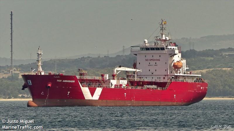 iver ambassador (Bitumen Tanker) - IMO 9768514, MMSI 538006821, Call Sign V7RR7 under the flag of Marshall Islands