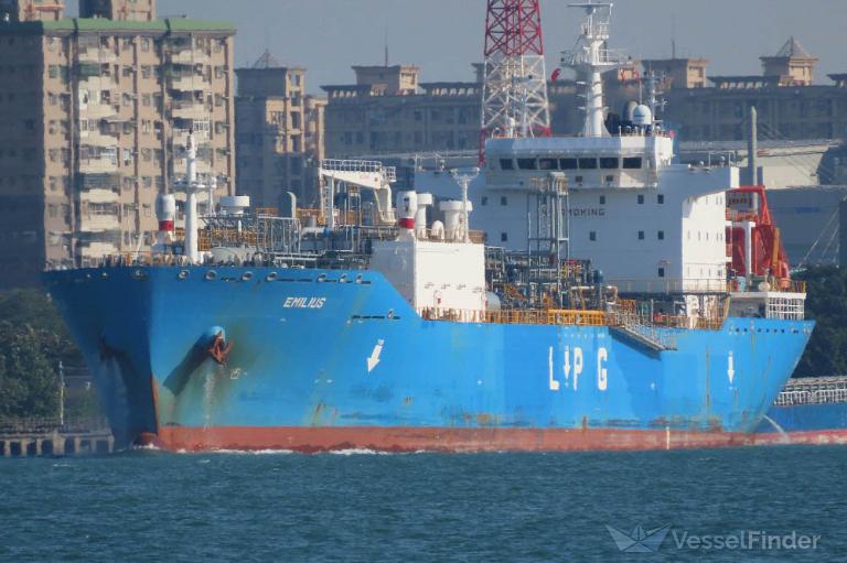 emilius (LPG Tanker) - IMO 9744934, MMSI 563013800, Call Sign 9V2909 under the flag of Singapore