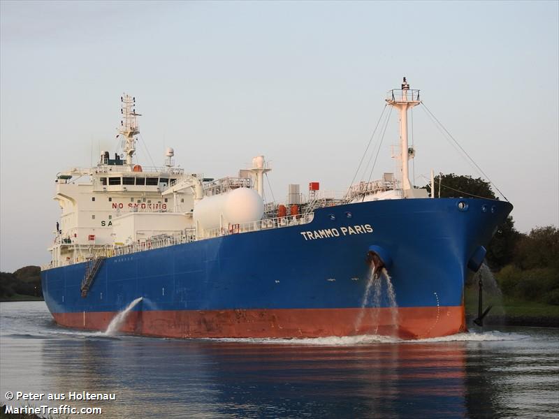 trammo paris (LPG Tanker) - IMO 9792515, MMSI 563030090, Call Sign 9V5470 under the flag of Singapore