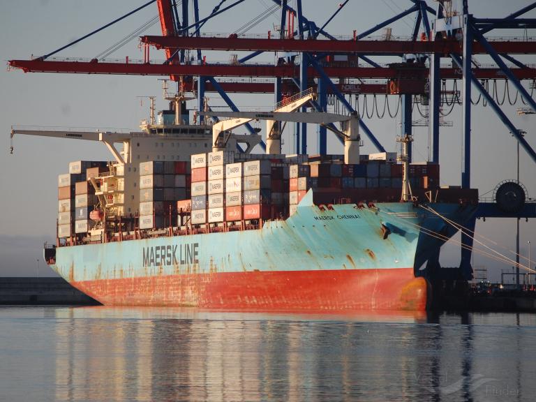 maersk chennai (Container Ship) - IMO 9525338, MMSI 566093000, Call Sign 9V9409 under the flag of Singapore