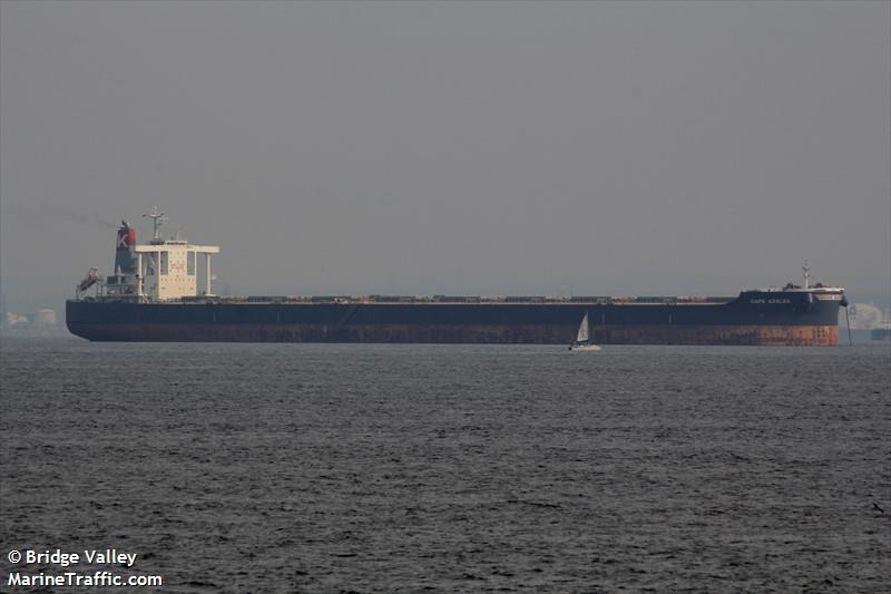 cape azalea (Bulk Carrier) - IMO 9603439, MMSI 566662000, Call Sign 9V9450 under the flag of Singapore