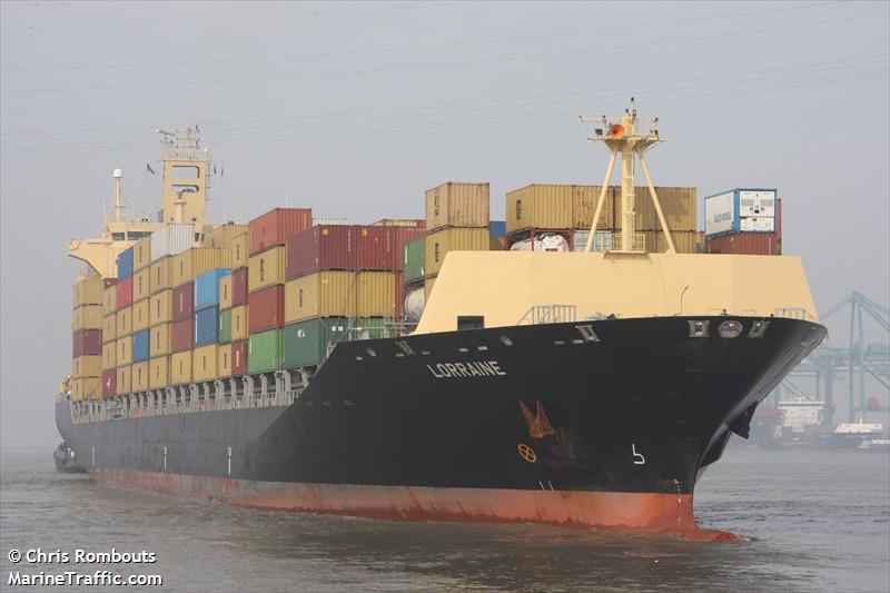 lorraine (Container Ship) - IMO 9311763, MMSI 636012905, Call Sign A8IZ3 under the flag of Liberia