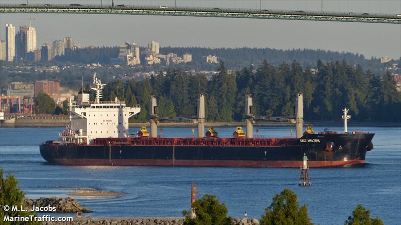 aquayork (Bulk Carrier) - IMO 9573713, MMSI 636018088, Call Sign D5OC9 under the flag of Liberia