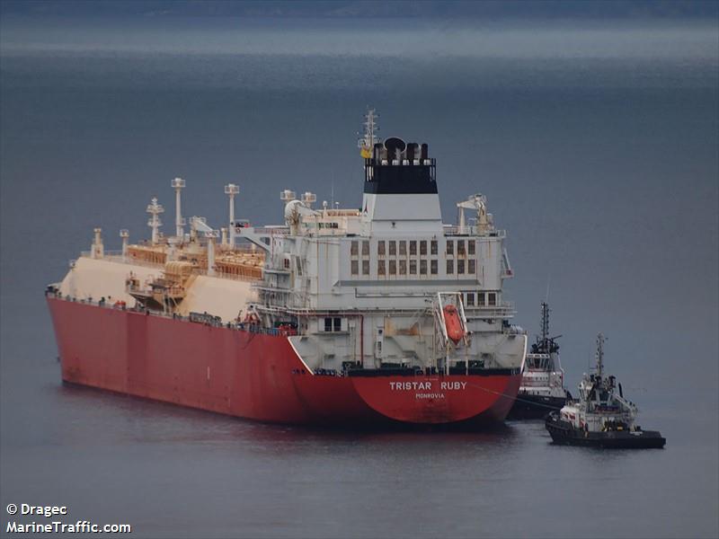 tristar ruby (LNG Tanker) - IMO 9333606, MMSI 636092943, Call Sign D5VZ6 under the flag of Liberia