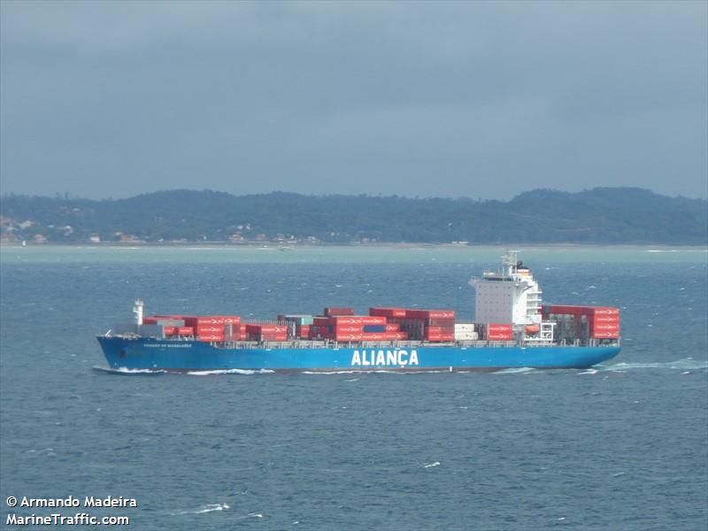 fernao de magalhaes (Container Ship) - IMO 9603221, MMSI 710000675, Call Sign PPYZ under the flag of Brazil