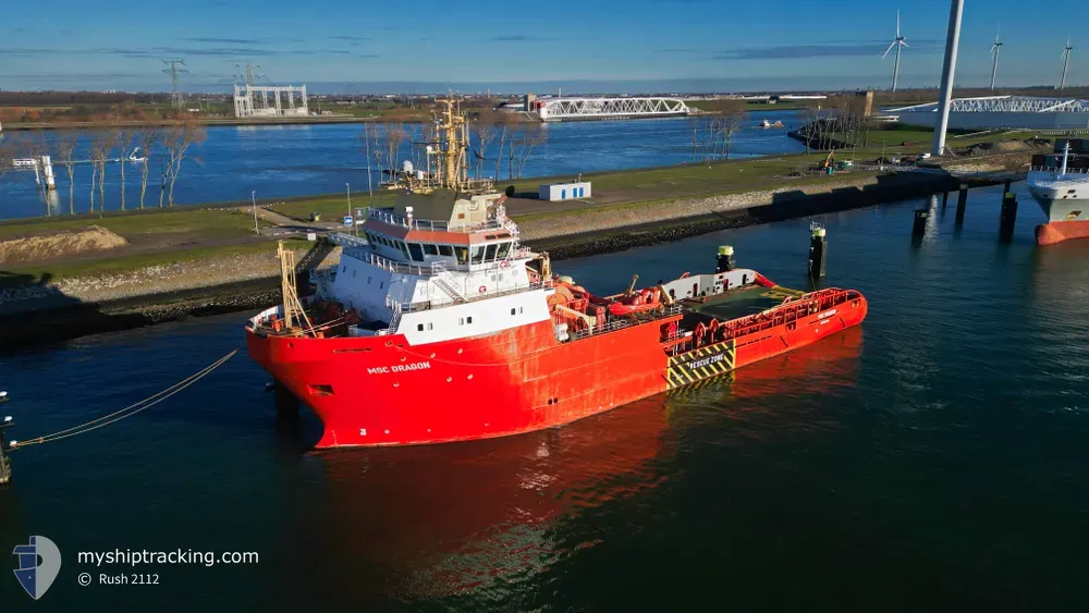 msc dragon (Offshore Tug/Supply Ship) - IMO 9240952, MMSI 636022076, Call Sign 5LHB6 under the flag of Liberia