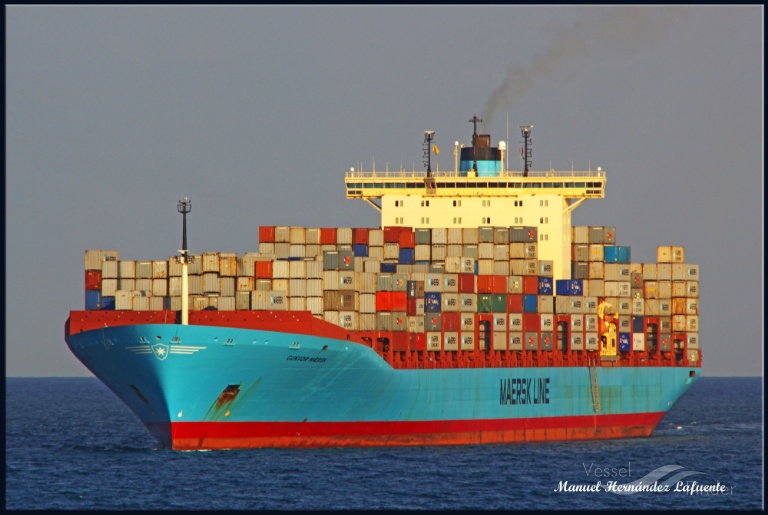 gunvor maersk (Container Ship) - IMO 9302891, MMSI 220413000, Call Sign OYGC2 under the flag of Denmark