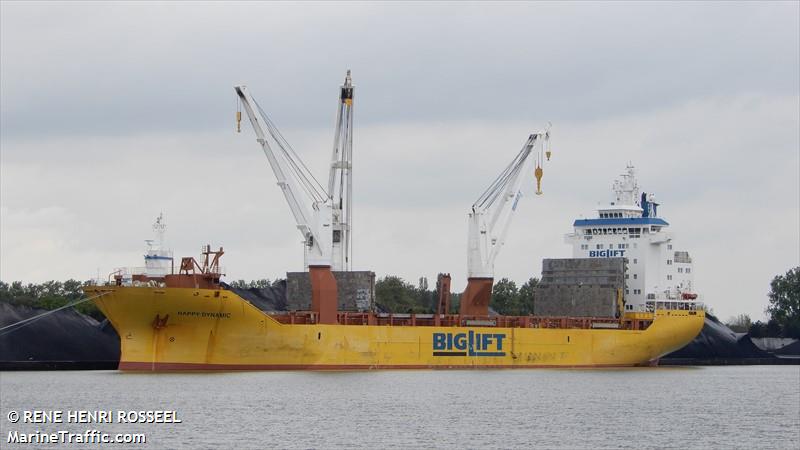 happy dynamic (General Cargo Ship) - IMO 9551973, MMSI 246662000, Call Sign PBXJ under the flag of Netherlands