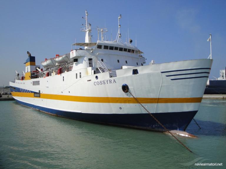 cossyra (Passenger/Ro-Ro Cargo Ship) - IMO 7717327, MMSI 247010100, Call Sign IOTO under the flag of Italy