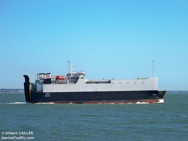 ivan (Ro-Ro Cargo Ship) - IMO 9112040, MMSI 255786000, Call Sign CRXJ under the flag of Madeira