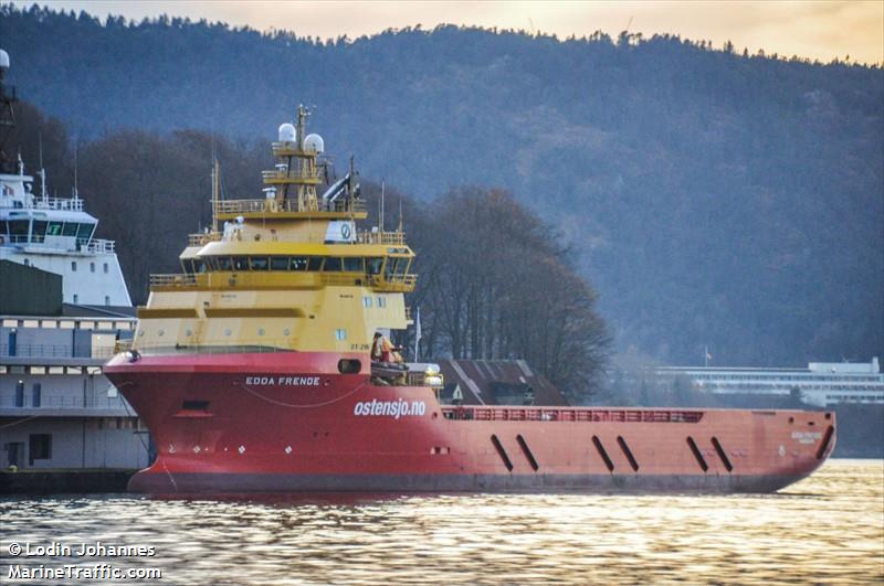 edda frende (Offshore Tug/Supply Ship) - IMO 9409730, MMSI 259912000, Call Sign LCOB under the flag of Norway