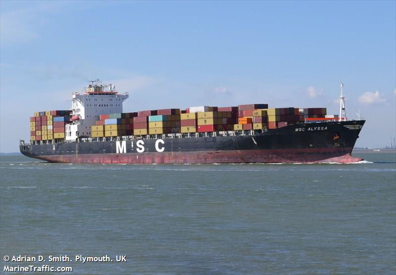 msc alyssa (Container Ship) - IMO 9235050, MMSI 351473000, Call Sign H9MW under the flag of Panama