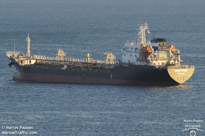 sunpower (Bitumen Tanker) - IMO 9521643, MMSI 355306000, Call Sign 3FBW8 under the flag of Panama