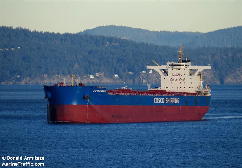 xin chang hai (Bulk Carrier) - IMO 9738143, MMSI 477103100, Call Sign VRQV9 under the flag of Hong Kong