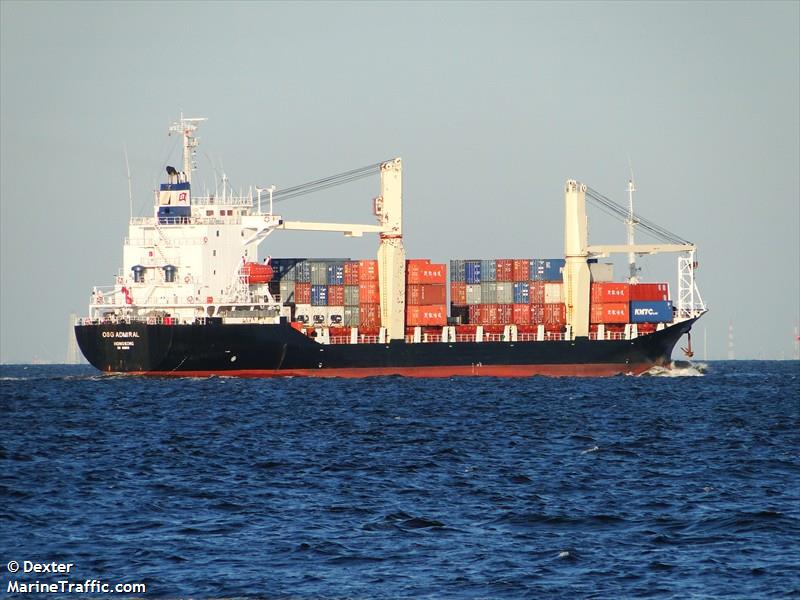 osg admiral (Container Ship) - IMO 9131022, MMSI 477943000, Call Sign VRXH5 under the flag of Hong Kong