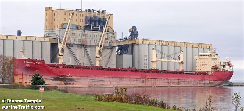 federal ruhr (Bulk Carrier) - IMO 9766176, MMSI 538008902, Call Sign V7GT6 under the flag of Marshall Islands