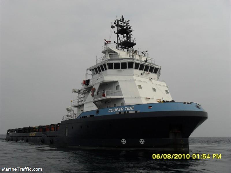 couper tide (Offshore Tug/Supply Ship) - IMO 9555266, MMSI 576094000, Call Sign YJVR7 under the flag of Vanuatu
