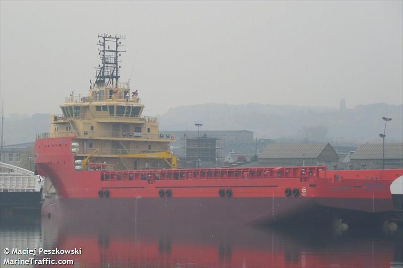 eland (Offshore Tug/Supply Ship) - IMO 9653757, MMSI 577164000, Call Sign YJTJ4 under the flag of Vanuatu