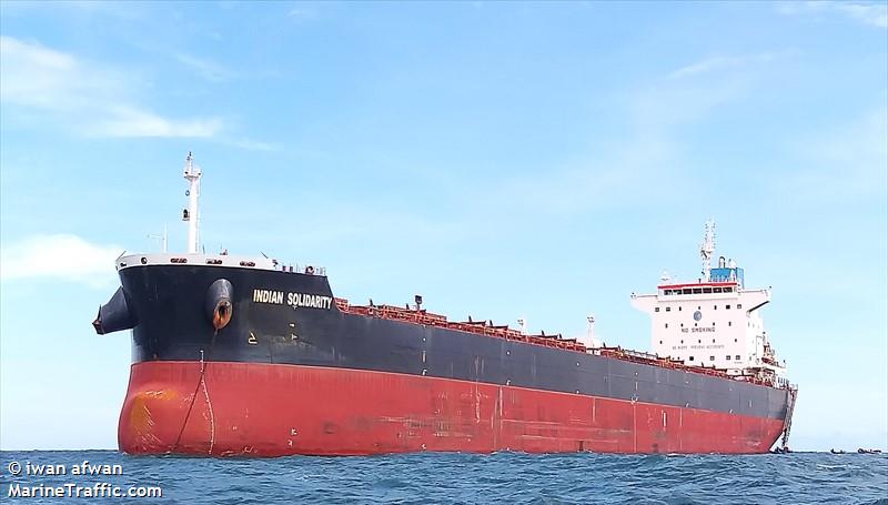 indian solidarity (Bulk Carrier) - IMO 9626663, MMSI 636016070, Call Sign D5EG4 under the flag of Liberia