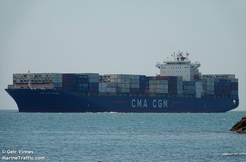 cma cgm virginia (Container Ship) - IMO 9351139, MMSI 215165000, Call Sign 9HA4990 under the flag of Malta