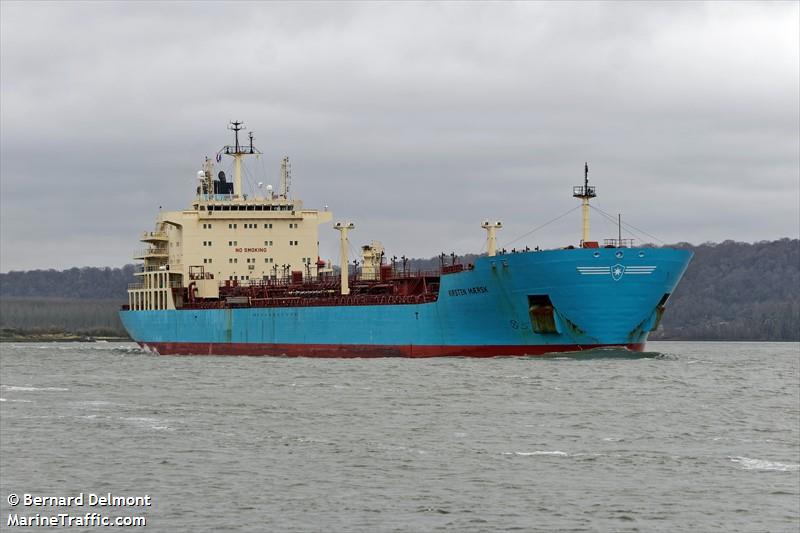 kirsten maersk (Chemical/Oil Products Tanker) - IMO 9431264, MMSI 220530000, Call Sign OYDH2 under the flag of Denmark