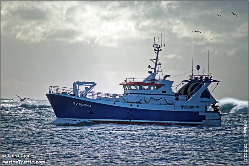 fv bara breizh (Fishing vessel) - IMO , MMSI 228093800, Call Sign FJYS under the flag of France