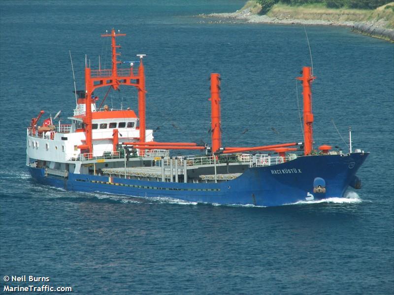haci rustu k (General Cargo Ship) - IMO 7615969, MMSI 271002018, Call Sign TCHS under the flag of Turkey