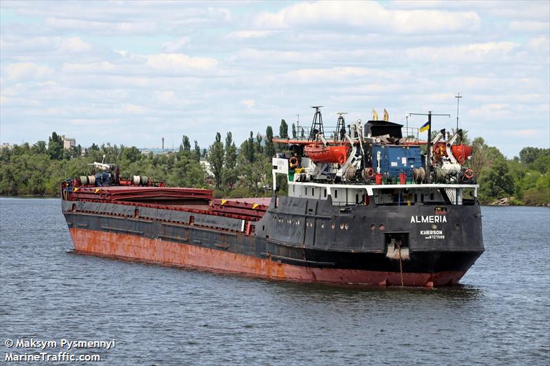 almeria (General Cargo Ship) - IMO 8727599, MMSI 272794000, Call Sign UXGV under the flag of Ukraine