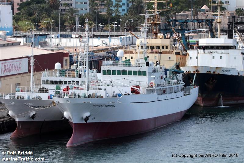 princesa guasimara (Refrigerated Cargo Ship) - IMO 9442237, MMSI 352308000, Call Sign 3ECO under the flag of Panama