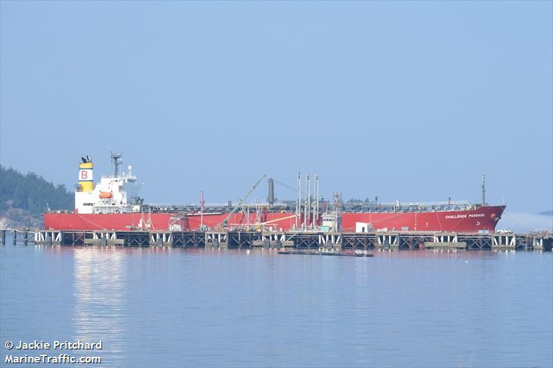 challenge passage (Oil Products Tanker) - IMO 9310707, MMSI 371005000, Call Sign 3EAT3 under the flag of Panama