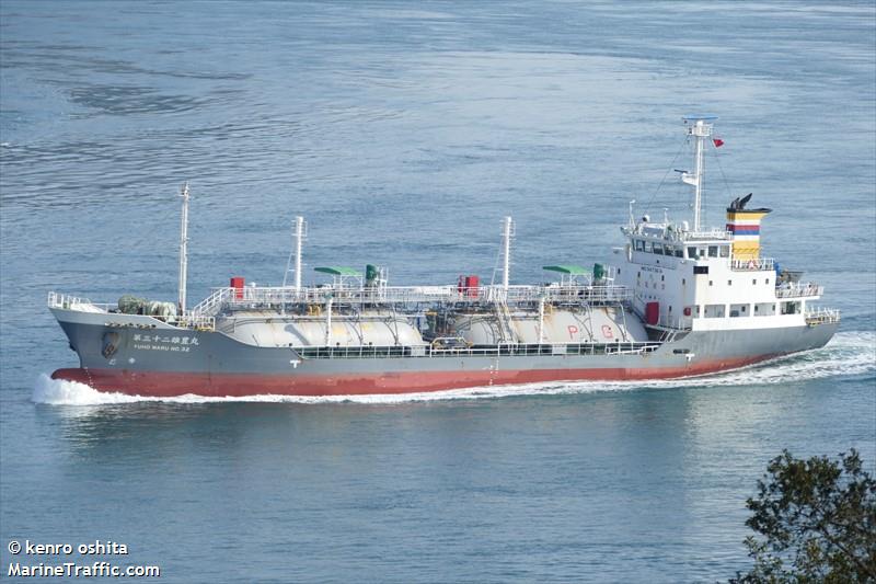 yuhomaru no.32 (LPG Tanker) - IMO 9473614, MMSI 431000687, Call Sign JD2768 under the flag of Japan