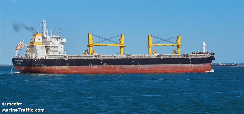 ocean enterprise (Bulk Carrier) - IMO 9712175, MMSI 477620100, Call Sign VROW7 under the flag of Hong Kong