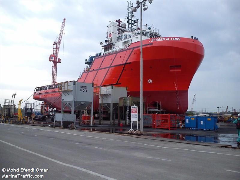 efogen altamis (Offshore Tug/Supply Ship) - IMO 9531260, MMSI 533040400, Call Sign 9MIS4 under the flag of Malaysia