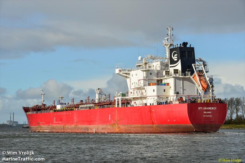 sti gramercy (Chemical/Oil Products Tanker) - IMO 9686766, MMSI 538005178, Call Sign V7BN9 under the flag of Marshall Islands