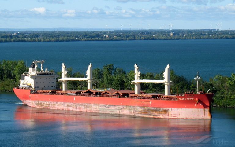 federal bristol (Bulk Carrier) - IMO 9697844, MMSI 538006433, Call Sign V7NB9 under the flag of Marshall Islands