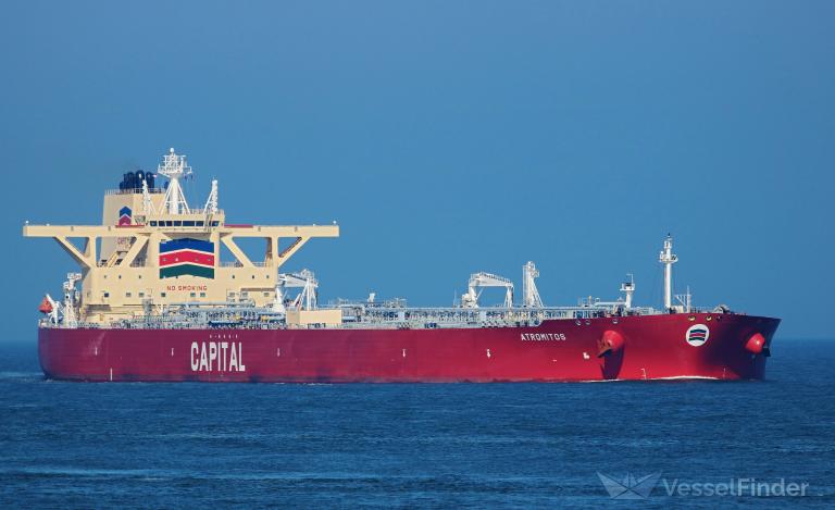 atromitos (Crude Oil Tanker) - IMO 9733818, MMSI 538006651, Call Sign V7PP2 under the flag of Marshall Islands
