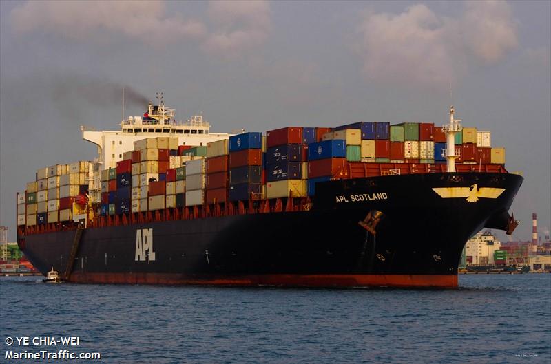 apl scotland (Container Ship) - IMO 9218662, MMSI 563726000, Call Sign 9VDD3 under the flag of Singapore