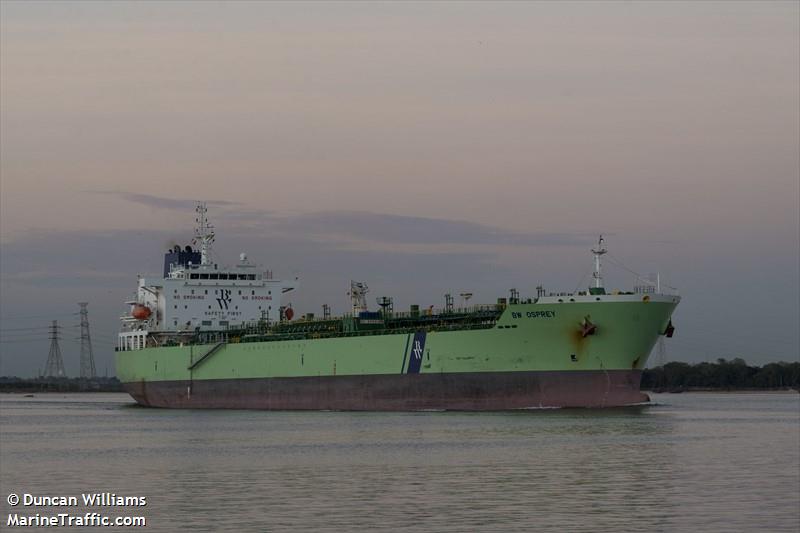 bw osprey (Chemical/Oil Products Tanker) - IMO 9682241, MMSI 564229000, Call Sign 9V2923 under the flag of Singapore