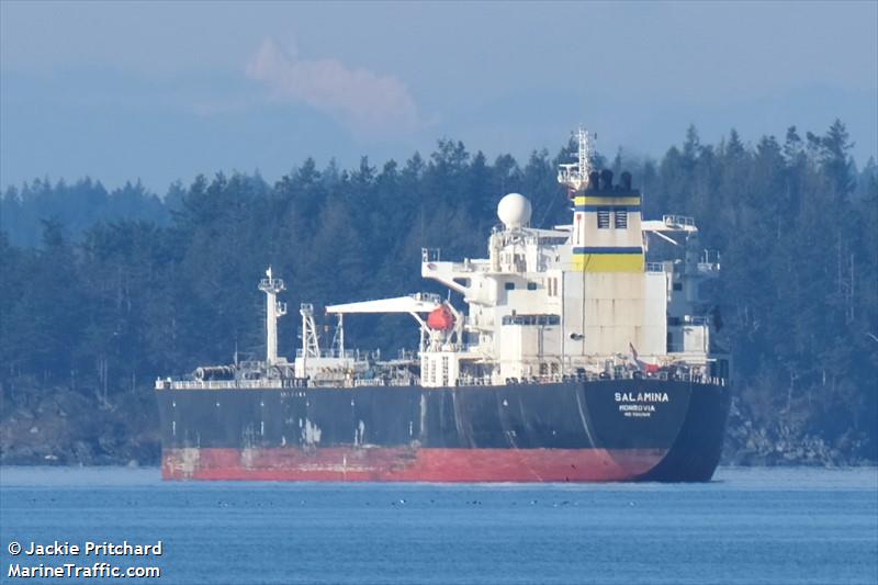 salamina (Crude Oil Tanker) - IMO 9382968, MMSI 636014128, Call Sign A8RM7 under the flag of Liberia