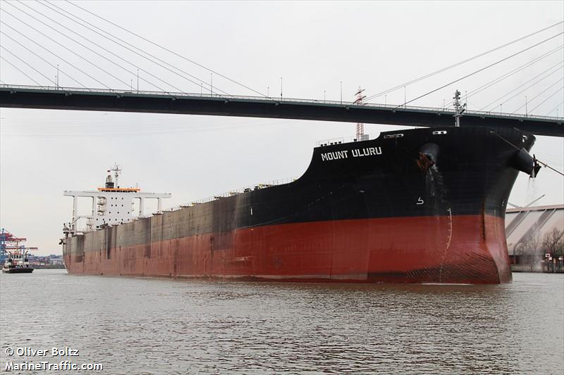 mount uluru (Bulk Carrier) - IMO 9675638, MMSI 636017236, Call Sign D5JX6 under the flag of Liberia