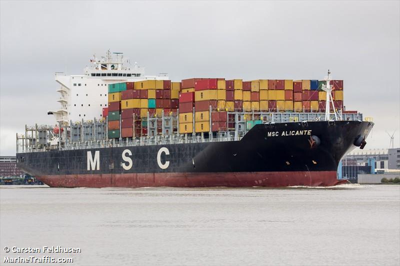 msc alicante (Container Ship) - IMO 9480174, MMSI 636092212, Call Sign A8YN7 under the flag of Liberia