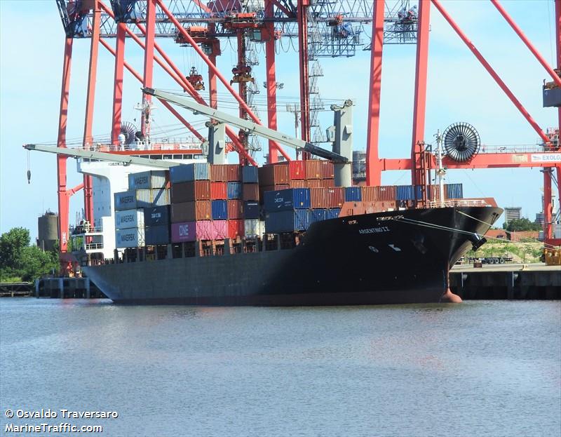 argentinoii (Container Ship) - IMO 9262871, MMSI 701104000, Call Sign LW3131 under the flag of Argentina