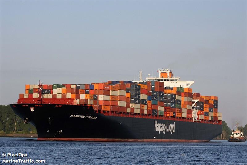 hanover express (Container Ship) - IMO 9343716, MMSI 218092000, Call Sign DFGX2 under the flag of Germany