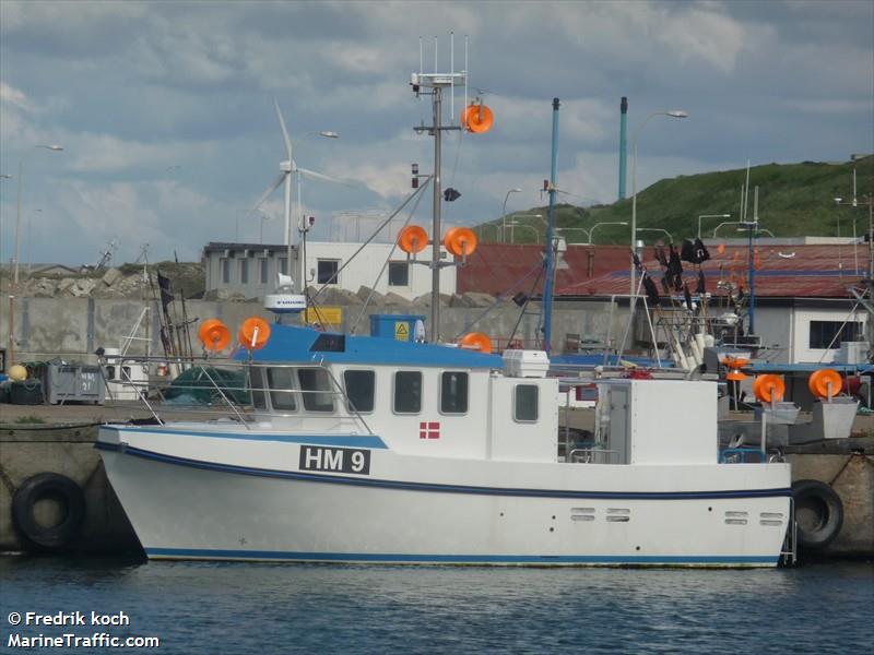 hm9 inger (Fishing vessel) - IMO , MMSI 219014162, Call Sign OX2318 under the flag of Denmark